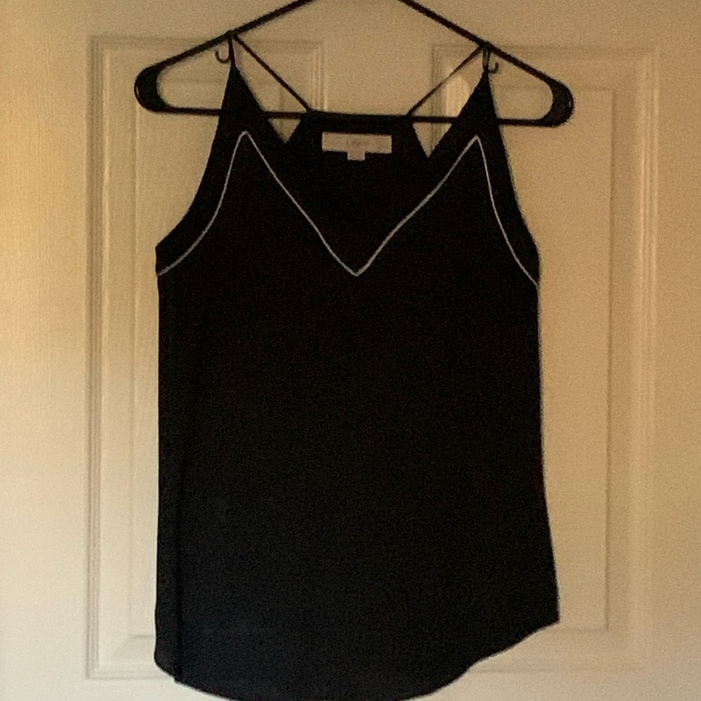 Loft XXSP Black with White Line Detail Camisole